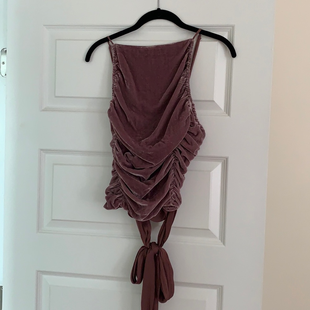 Free People slouchy velvet top, never worn